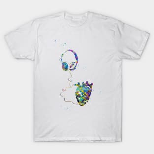 Headphones with Heart T-Shirt